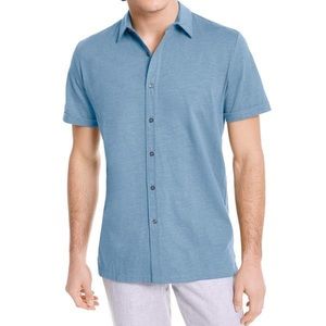 Tasso Elba Mens slub polo in Winter Lake 2XL